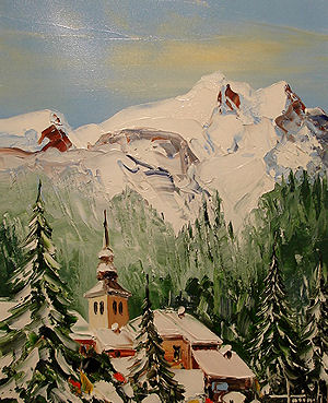 peinture montagne