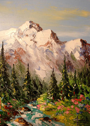 peinture montagne