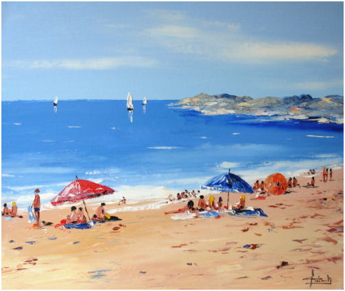 Peinture Plage de Mediterranée