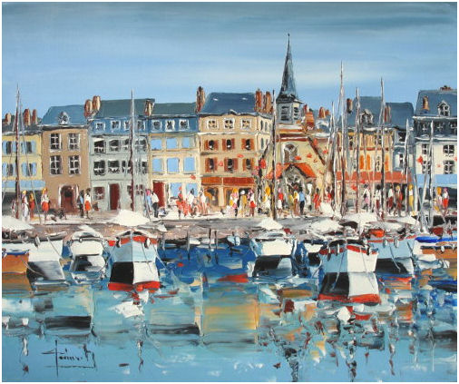 Peinture Port Honfleur