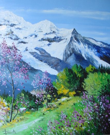 Peinture Acrylique Paysage Montagne
