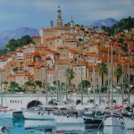 TABLEAU PEINTURE DE MENTON (OIL PAINTING MENTON)