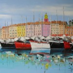 TABLEAU PEINTURE DE SAINT-TROPEZ (OIL PAINTING SAINT-TROPEZ)