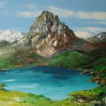 TABLEAU PEINTURE PIC DU MIDI D&rsquo;OSSAU (OIL PAINTING PIC DU MIDI D&rsquo;OSSAU)