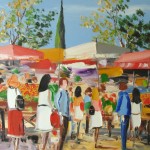 TABLEAU PEINTURE VALLAURIS  (OIL PAINTING VALLAURIS)