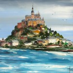 TABLEAU PEINTURE DU MONT SAINT-MICHEL-OIL PAINTING MONT SAINT-MICHEL