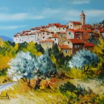 TABLEAU PEINTURE DE RAMATUELLE (OIL PAINTING RAMATUELLE)