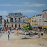 TABLEAU PEINTURE DE MONTPELLIER (OIL PAINTING MONTPELLIER)
