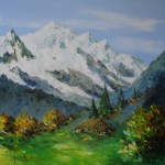 TABLEAU PEINTURE DE MONTAGNE (MOUNTAIN OIL PAINTING)