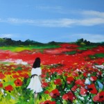 TABLEAU PEINTURE LES COQUELICOTS (OIL PAINTING POPPIES)