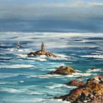 TABLEAU PEINTURE DE LA POINTE DU RAZ (OIL PAINTING LA POINTE DU RAZ)