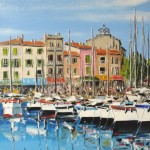 TABLEAU PEINTURE DE CASSIS (OIL PAINTING CASSIS)
