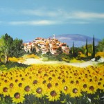 TABLEAU PEINTURE LES TOURNESOLS (OIL PAINTING SUNFLOWERS)