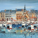TABLEAU PEINTURE DE HONFLEUR (OIL PAINTING HONFLEUR)