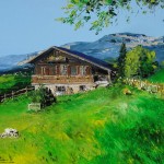 TABLEAU PEINTURE DES BAUGES ( OIL PAINTING THE BAUGES)