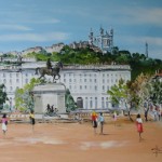 TABLEAU PEINTURE DE LYON (OIL PAINTING LYON)