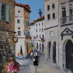 TABLEAU PEINTURE DE VIEILLES RUELLES (OIL PAINTING OLD NARROW STREETS)