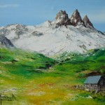 TABLEAU  PEINTURE DES AIGUILLES D&rsquo;ARVES (OIL PAINTING AIGUILLES D&rsquo;ARVES)