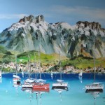 TABLEAU PEINTURE DU LAC D&rsquo;ANNECY (OIL PAINTING THE LAKE OF ANNECY)