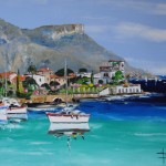 TABLEAU PEINTURE DE BEAULIEU-SUR-MER ( OIL PAINTING BEAULIEU-SUR-MER)