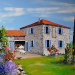 TABLEAU PEINTURE D&rsquo;UN MAS ( A COUNTRY-HOUSE)
