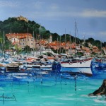TABLEAU PEINTURE DE PORQUEROLLES (OIL PAINTING PORQUEROLLES)