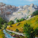 TABLEAU PEINTURE (OIL PAINTING) DU CIRQUE DE GAVARNIE