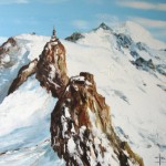 TABLEAU PEINTURE (OIL PAINTING) DE L&rsquo;AIGUILLE DU MIDI
