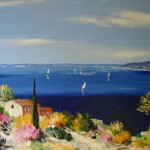 TABLEAU PEINTURE PAYSAGE BORD DE MER (OIL PAINTING SEASIDE)