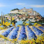 TABLEAU PEINTURE DE GRIGNAN ( OIL PAINTING GRIGNAN )