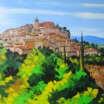 TABLEAU PEINTURE DE ROUSSILLON (OIL PAINTING ROUSSILLON)