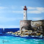 TABLEAU PEINTURE PHARE (OIL PAINTING LIGHTHOUSE)