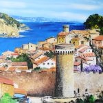 TABLEAU PEINTURE (OIL PAINTING CITIES) VILLES DU MONDE:  TOSSA DE MAR