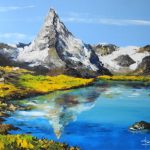 TABLEAU PEINTURE ( OIL PAINTING ) LE CERVIN