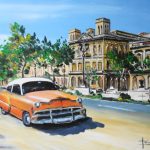 TABLEAU PEINTURE VILLES DU MONDE: CUBA ( OIL PAINTING CITIES )