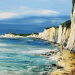 TABLEAU PEINTURE ( OIL PAINTING ) LA CÔTE D&rsquo;ALBATRE