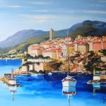 TABLEAU PEINTURE DE BASTIA ( OIL PAINTING BASTIA)
