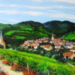 TABLEAU PEINTURE DE L&rsquo;ALSACE (OIL PAINTING ALSACE)