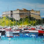 TABLEAU PEINTURE (OIL PAINTING)  ANTIBES: LE FORT CARRE