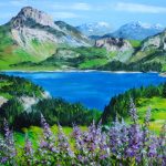 TABLEAU PEINTURE DE ROSELEND (OIL PAINTING ROSELEND)