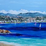 TABLEAU PEINTURE ( OIL PAINTING) DE LA BAIE DES ANGES