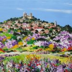 TABLEAU PEINTURE DE GRIMAUD (OIL PAINTING GRIMAUD)