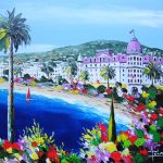 TABLEAU PEINTURE (OIL PAINTING) PROMENADE DES ANGLAIS A NICE