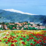 TABLEAU PEINTURE ( OIL PAINTING) BEDOIN ET LE VENTOUX