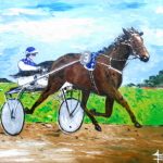 TABLEAU PEINTURE CHEVAUX ( OIL PAINTING HORSES)